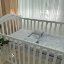 Set lenjerie de schimb pentru patut bebe 3 piese Velvet gri (4)